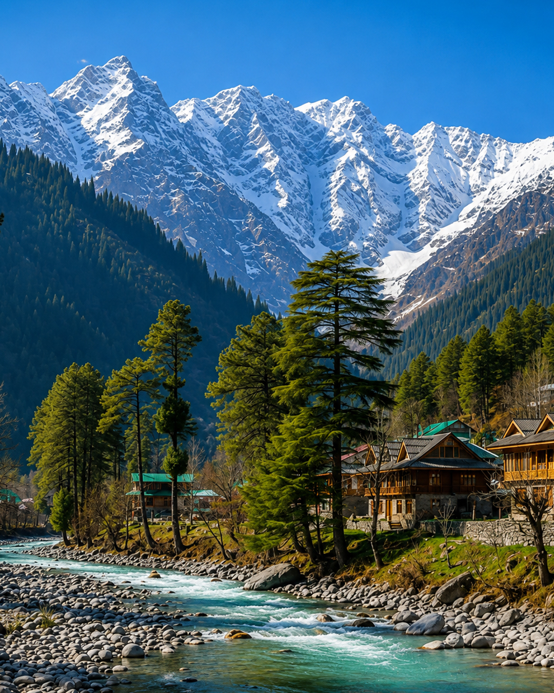 Manali valley river