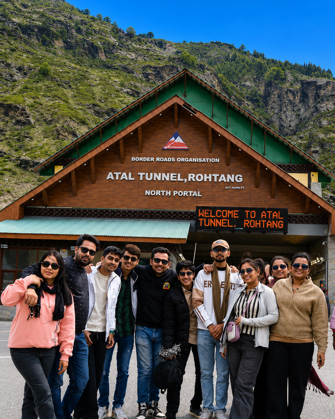 Thrillosphere group at Atal Tunnel Rohtang