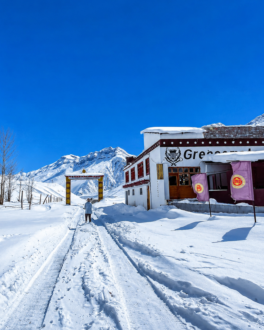 Winter Spiti snow road